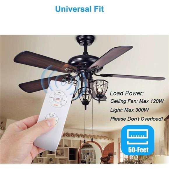 Universal Ceiling Fan Remote Control Kit,3-in-1 Ceiling Fan Light Timing & Speed - Picture 4 of 6